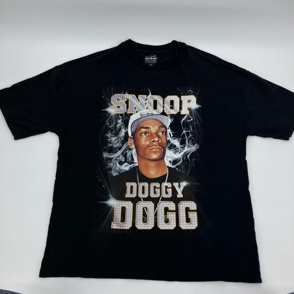 Dogg Supply Snoop Doggy Dogg Black Smoke Rising Graphic T-Shirt sz Large Rapper - Picture 1 of 8